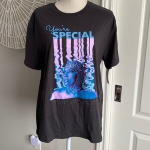 Lizzo - Album Tee, Charcoal Grey & Printed​​​​​​​​​​